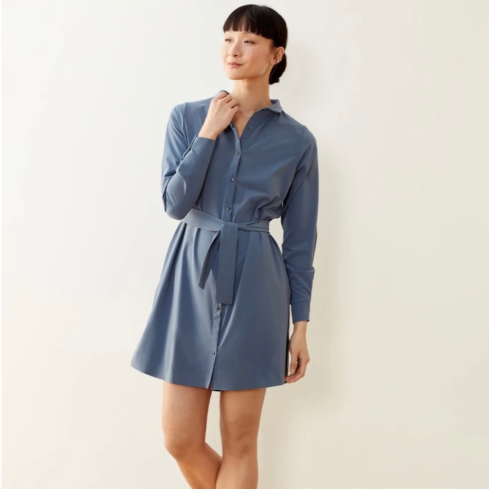 Aday Back to Front Shirt Dress M Mineral